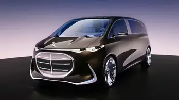 Luxury Mercedes electric van with 65-inch screen, 42 speakers